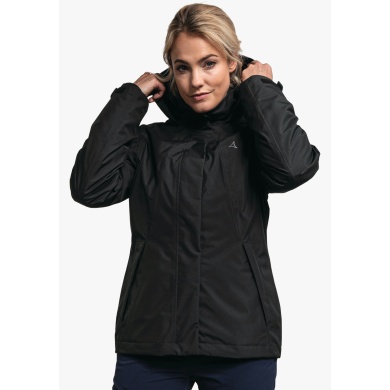 Schöffel Winterjacke 3in1 Partinello (wasserdicht, winddicht + Fleecejacke) schwarz Damen